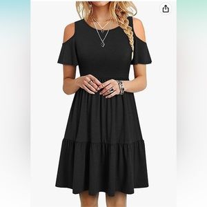 YATHON Cold Shoulder Dress with Pockets | Size M